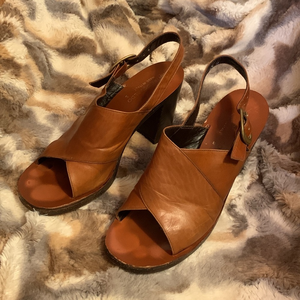 MARTINI OSVALDO Leather Heels / Sandals — 6.5 - Picture 4 of 12